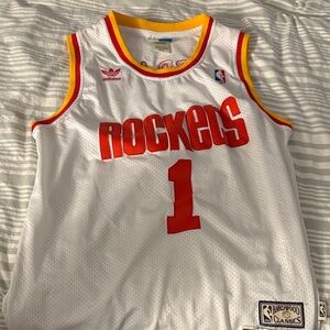 Rockets Jersey - White and Red with Yellow Accents